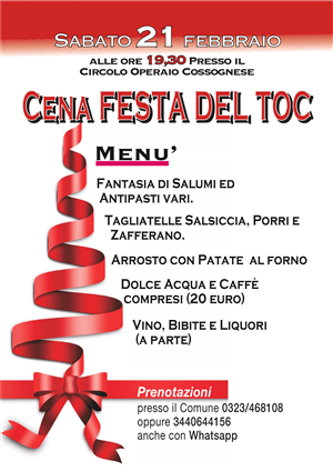 Cena Festa del Toc